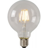 Żarówka dekoracyjna E27 G80 klasa A LED 7W 2700K 8cm przezroczysta Lucide