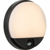 Kinkiet z czujnikiem ruchu i zmierzchu Hups IR Round LED czarny Lucide