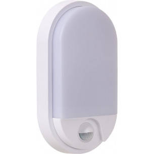 Hups Ir Oval LED white wall lamp with motion and twilight sensor Lucide