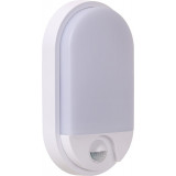 Hups Ir Oval LED white wall lamp with motion and twilight sensor Lucide