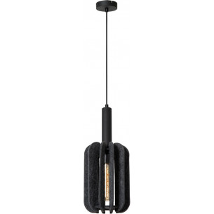 Rafal 20cm grey felt pendant lamp Lucide