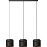 Rosas 130cm black&amp;gold-copper 3-light pendant bar lamp Lucide