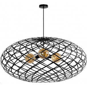 Wolfram 100cm black wire pendant lamp Lucide