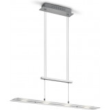 Lampa wisząca podłużna szklana Milos LED 80cm nikiel matowy Reality