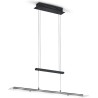 Lampa wisząca podłużna szklana Milos LED 80cm czarny matowy Reality