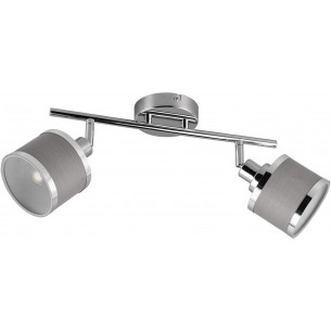 Arosa II grey&amp;chrome ceiling spotlight with shades Trio