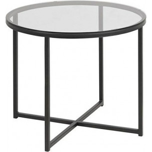 Cross 55 black glass coffee table Actona