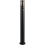 Hoosic 80cm black garden post with motion sensor Trio