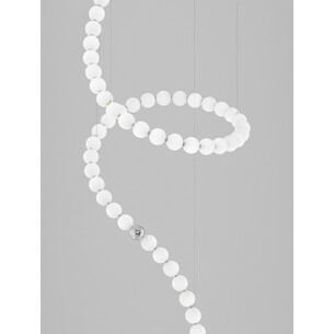 Lampa wisząca szklane kule glamour Moti LED 79cm biały opal / chrom 2