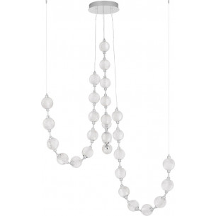 Lampa wiszące kule glamour Diamante LED 3200K 147cm chrom