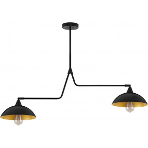 Artemis II black&amp;gold loft semi flush ceiling lamp