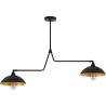 Lampa sufitowa na wysięgnikach loft Artemis II czarny / złoty