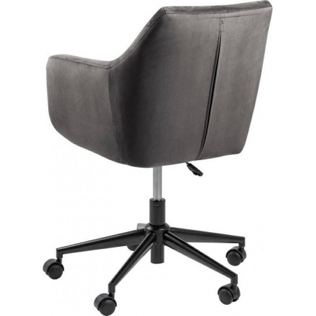 Nora grey velvet office chair Actona