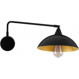 Artemis black&amp;gold loft swing arm wall lamp