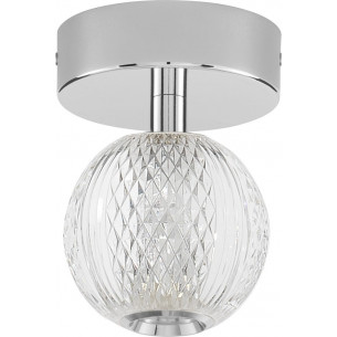 Diamante LED 3200K 12cm chrome glamour sphere ceiling lamp