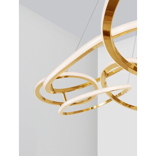 Lampa wisząca modern glamour Confuso LED 3000K 150cm złota 2