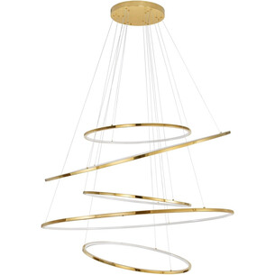Lampa wisząca modern glamour Confuso Circles LED 3000K 120cm złota 2