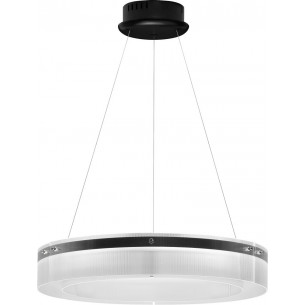 Isabell LED 70cm 3000K black modern glass pendant lamp