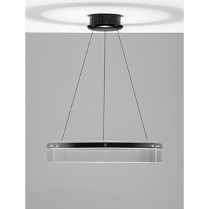 Lampa wisząca szklana nowoczesna Isabell LED 70cm 3000K czarna 2