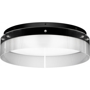 Isabell LED 55cm 3000K black modern glass ceiling lamp