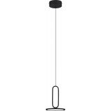Lampa wisząca z płaskim kloszem Bonnie LED 17,5cm czarna