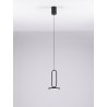 Lampa wisząca z płaskim kloszem Bonnie LED 13cm czarna