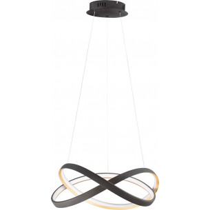 Peris LED 50cm black-gold modern pendant lamp with remote control