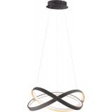 Lampa wisząca nowoczesna z pilotem Peris LED 50cm czarno-złota