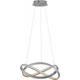 Lampa wisząca nowoczesna z pilotem Peris LED 50cm szaro-złota