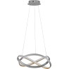 Lampa wisząca nowoczesna z pilotem Peris LED 50cm szaro-złota