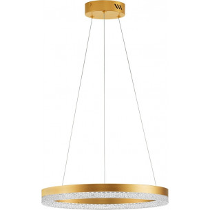 Giulia LED 40cm gold brass round crystal chandelier