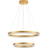 Giulia LED 60cm&amp;40cm gold brass round crystal chandelier