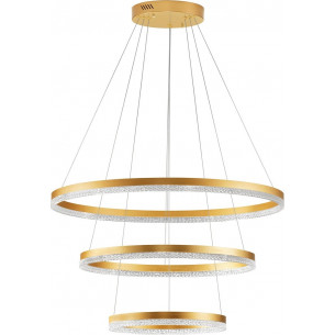 Giulia LED 80cm&amp;60cm&amp;40cm gold brass round crystal chandelier