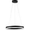 Giulia LED 40cm black round pendant chandelier with crystals