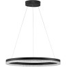 Giulia LED 60cm black round pendant chandelier with crystals