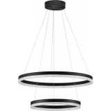 Lampa wisząca okrągła z kryształkami Giulia LED 60cm / 40cm złoty czarna