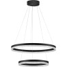 Giulia LED 60cm&amp;40cm gold black crystal round pendant chandelier