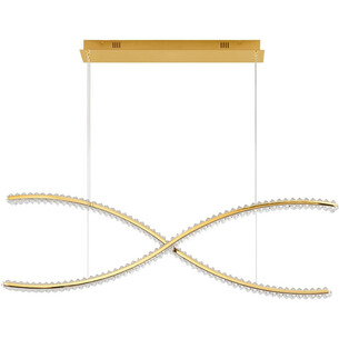 Lampa wisząca glamour z kryształkami Infinito LED 120cm złota 2