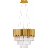 Żyrandol wiszący kryształowy glamour Solinero 40cm zloty