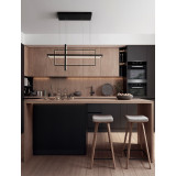 Lampa wisząca nowoczesna z pilotem Geometrica LED 80cm czarna