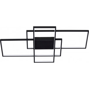 Geometrica LED 80cm black modern ceiling lamp with remote control