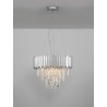 Solinero 50cm chrome crystal pendant chandelier