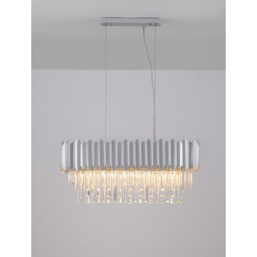 Solinero 70cm chrome crystal pendant chandelier