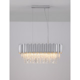 Solinero 70cm chrome crystal pendant chandelier