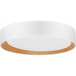 Nordicos LED 35cm white&amp;wood scandinavian dimmable ceiling lamp