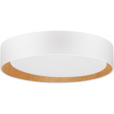 Plafon skandynawski ściemniany Nordicos LED 35cm biały / drewno