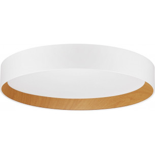 Nordicos LED 45cm white&amp;wood scandinavian dimmable ceiling lamp