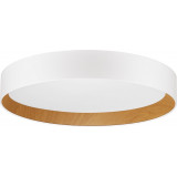 Plafon skandynawski ściemniany Nordicos LED 60cm biały / drewno