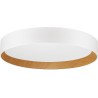 Plafon skandynawski ściemniany Nordicos LED 60cm biały / drewno
