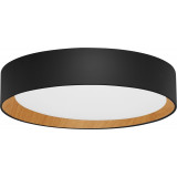 Plafon skandynawski ściemniany Nordicos LED 35cm czarny / drewno